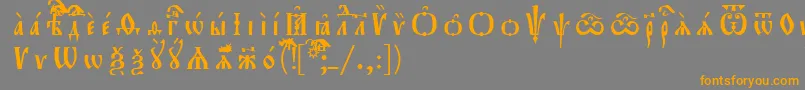 Orthodox.TtIeucs8Р Р°Р·СЂСЏРґРѕС‡РЅС‹Р№ Font – Orange Fonts on Gray Background